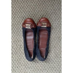 Tory Burch flats, wool & leather